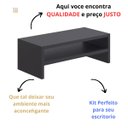 Ver imagem 7 de Suporte para Monitor e Notebook Madeira Mdf Preto Ergonômico