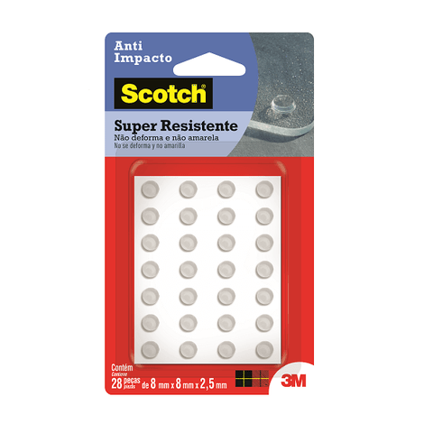 Anti-impacto / Gota Silicone Redondo Pp 8x8x2,5mm com 28un 3m