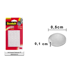 Anti-impacto / Gota Silicone Redondo Pp 8x8x2,5mm com 28un 3m - 2