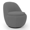 Ver imagem 7 de Kit 02 Poltronas Orgânicas Living Memphis Base Giratória Bouclê Cinza Escuro - Desk Design