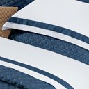 Ver imagem 2 de Roupa de Cama Casal Queen Laisa 400 Fios Egípcio 100% Algodão 04 Peças - Azul