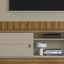 Ver imagem 4 de Estante Painel Home para Tv 70" Florianópolis Grigio Fosco/amêndoa- Mabe Magazine