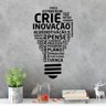 Adesivo de Parede Frase Motivação Lampada de palavras-Pequeno 27x48cm - 1