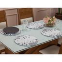 Ver imagem 2 de Kit 6 Capas Sousplat Jogo Americano Sala Jantar Redondo Cozinha Mesa 1 Peça 35cm X 35cm Floral