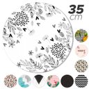 Ver imagem 1 de Kit 6 Capas Sousplat Jogo Americano Sala Jantar Redondo Cozinha Mesa 1 Peça 35cm X 35cm Floral