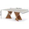 Mesa Retângular Palents - Imbuia Glazer Com Tampo Branco Laca 180 X 90 - 2