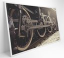 Ver imagem 2 de Quadro Rodas Trem Clássico - 120x80 Cm - Tecido Canvas