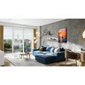 Quadro Decorativo Abstrato Canvas Moldura Filete Barco Navio Salas Gg - 3