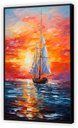 Ver imagem 5 de Quadro Decorativo Abstrato Canvas Moldura Filete Barco Navio Salas Gg