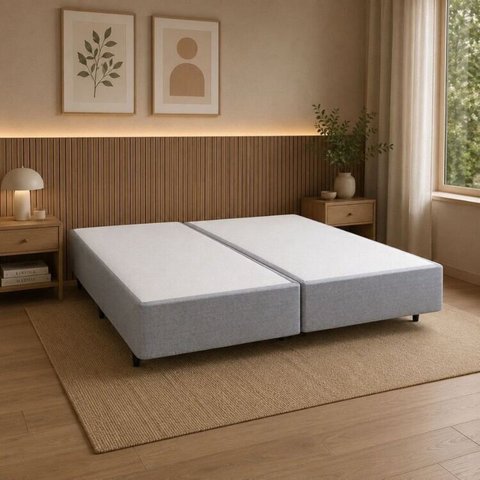 Base Box Desmontável King 96x203x39cm Yescasa Cinza
