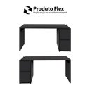 Ver imagem 7 de Mesa Escrivaninha 1,5m C/ Balcão e Armário Aéreo 2 Portas F5 Cor:preto