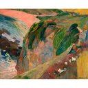 Ver imagem 1 de Flautista no Penhasco de Paul Gauguin - Impressão Fine Art em Canva 30x37 Cm sem Moldura