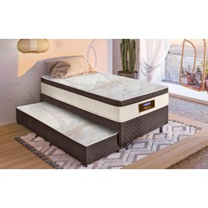 Conjunto Cama Box IbizaMolas Ensacadas Gazin Solteiro Com Cama Auxiliar - MOBILE HOME