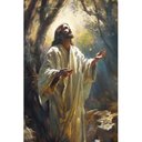 Ver imagem 2 de Quadro Decorativo 1 Tela Pintura Religiosa Jesus e o Céu Diversos Tamanhos
