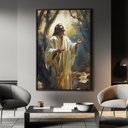 Ver imagem 1 de Quadro Decorativo 1 Tela Pintura Religiosa Jesus e o Céu Diversos Tamanhos