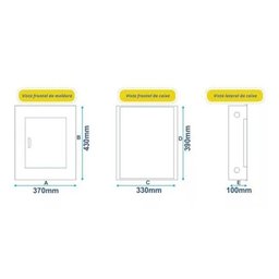 Quadro de Distribuição Andaluz 16 Din Embutir Barramento Trifásico 100a - 4