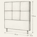 Ver imagem 5 de Cabeceira Cama Box Solteiro 90cm Elena Estofada