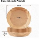 Ver imagem 2 de Forro Papel Descartável para Airfryer Fritadeira Kit 200 pçs