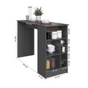 Ver imagem 2 de Bancada Balcão/Mesa Ilha de Cozinha Gourmet com Adega e 1 Porta 140cm Atenas Fidelitá Chumbo