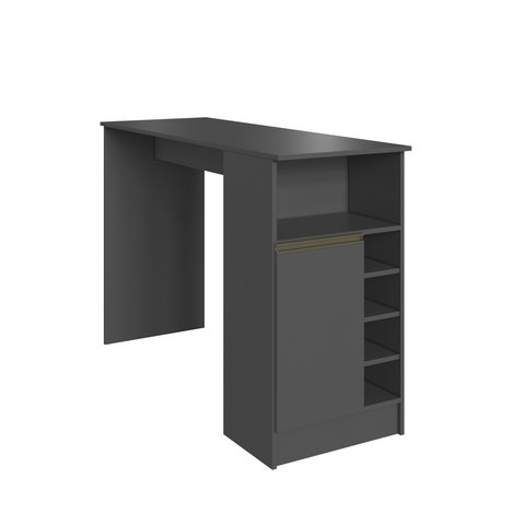 Bancada Balcão/Mesa Ilha de Cozinha Gourmet com Adega e 1 Porta 140cm Atenas Fidelitá Chumbo