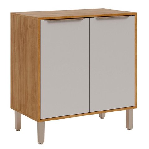 Balcão de Cozinha Divina Esplêndida Brilhante Celeste Áurea 80cm Cinamomo/off White com Tampo Mdf