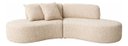 Ver imagem 2 de Sofá Virginia 250cm Luxo Sala Salão 3 Lugares Bouclé:Cappuccino/Liso