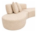 Ver imagem 4 de Sofá Virginia 250cm Luxo Sala Salão 3 Lugares Bouclé:Cappuccino/Liso
