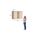 Ver imagem 5 de Aéreo para Cozinha Bless 1.20 Linea Brasil Branco/Jequitibá/Off White Fosco