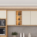 Ver imagem 1 de Aéreo para Cozinha Bless 1.20 Linea Brasil Branco/Jequitibá/Off White Fosco