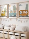 Ver imagem 1 de Kit 3 Quadros Decorativos Infantil Animais Safari No5