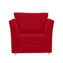 Ver imagem 3 de Poltrona Cadeira Decorativa para Sala e Quarto Lisboa Suede Vermelho
