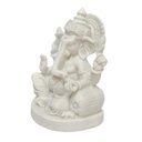 Ver imagem 2 de Escultura Ganesha M Branco em Po de Marmore 15cm