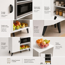 Ver imagem 3 de Balcão Fruteira para Fornos com 1 Porta 96cm Branco