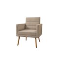 Ver imagem 4 de Kit 02 Poltronas Luxo Decorativas Nina E Puff Suede Bege