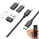 Ver imagem 2 de Adaptador 5 em 1 USB USB-C Micro Cabo USB-C Xc-Kv-01 Preto