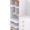Ver imagem 4 de Cômoda Roupeiro Cristal com Espelho para Quarto - Branco/Camarim Flex Vila Rica