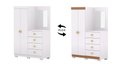 Ver imagem 2 de Cômoda Roupeiro Cristal com Espelho para Quarto - Branco/Camarim Flex Vila Rica