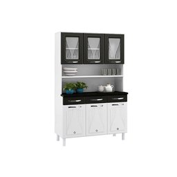 Cozinha Modulada Telasul Star New Kit Aço 6 Portas e 3 Gavetas 120cm Branco/preto-telasul - 3