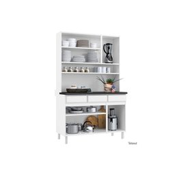 Cozinha Modulada Telasul Star New Kit Aço 6 Portas e 3 Gavetas 120cm Branco/preto-telasul - 4