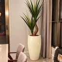 Ver imagem 2 de Vaso de Fibra de Vidro Atenas g 90cm Vitrificado Grande Areia Brilhante