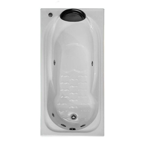 Banheira Retangular Paraty Combate com Hidro em Acrílico - 1.70x0.80x0.40 - 127v