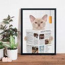 Ver imagem 2 de Quadro Gato No Banheiro Com Jornal 45x34cm:Madeira branca