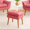 Ver imagem 4 de Puff Banqueta para Descanso Penteadeira em Suede Rose