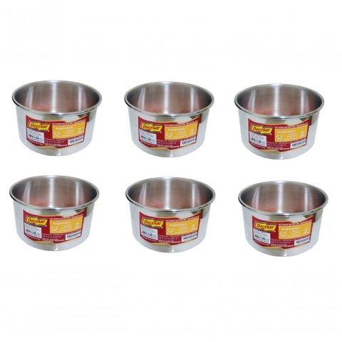 Kit 6 Formas Assadeira Redonda para Bolo Alta 14x8cm 1l Doce