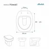 Assento Sanitário Poliéster Hawaii Branco para vaso Mondialle 6lpf - 3