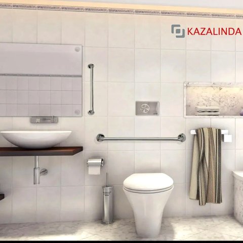 Alça Suporte Deficiente Idoso Barra Apoio Inox Banheiro 30cm