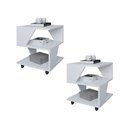 Ver imagem 2 de Kit com 2 Mesa de Cabeceira Spin para Quarto Casal Poquema