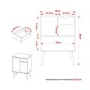 Ver imagem 4 de Bancada de Banheiro C/ Pés Bn3637 S/ Cuba C/ 2 Portas e 1 Gaveta 60cm Amêndoa - Tecno Mobili