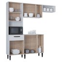 Ver imagem 3 de Kit Cozinha Dora com Balcão Branco - Poquema