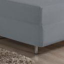 Ver imagem 2 de Jogo de Cama Casal Nobre 3 Peças Luva de Box 55cm de Altura Malha 100% Algodão - Cinza